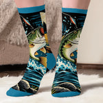 Custom Lucky Fishing Gifts for Anglers - Personalized Middle Tube Socks