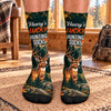 Custom Crew Socks - Personalized Birthday Hunting Gifts For Hunters, Husband, Son, Grandson, Brother, Grandpa, Dad, Yourself - Wild Days Call Me Back