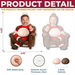 Custom Photo Funny Santa Christmas Gifts - Personalized Squishy Acrylic Ornament