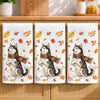 Custom Photo Kitchen Towel - Personalized Birthday Gifts For Dog Cat Lovers, Dog Dad And Mom, Cat Owners - Paws In The Leaves