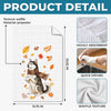 Custom Photo Kitchen Towel - Personalized Birthday Gifts For Dog Cat Lovers, Dog Dad And Mom, Cat Owners - Paws In The Leaves
