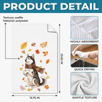Custom Pet Photo Fall Cat and Dog Gifts for Pet Lovers - Personalized Kitchen Towel