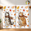 Custom Photo Kitchen Towel - Personalized Birthday Gifts For Dog Cat Lovers, Dog Dad And Mom, Cat Owners - Paws In The Leaves
