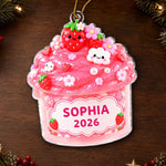 Custom Name Christmas Cupcake Decor - Personalized Ornament