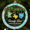 Custom Long Distance Acrylic Ornament - Personalized Christmas Birthday Gifts For Mom, Dad, Brother, Sister - Love Connects Us Every Day