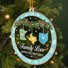Custom Long Distance Acrylic Ornament - Personalized Christmas Birthday Gifts For Mom, Dad, Brother, Sister - Love Connects Us Every Day