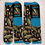 Custom Lucky Fishing Gifts for Anglers - Personalized Middle Tube Socks