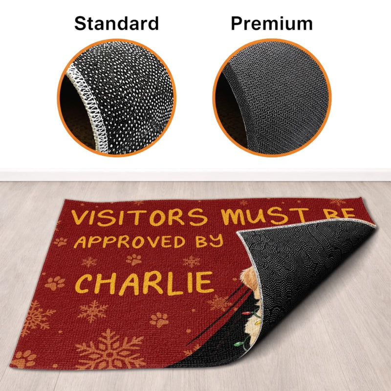 Custom Photo Home Decor Decorative Mat - Personalized  Christmas Birthday Gifts For Dog Cat Lovers, Dog Dad And Mom, Cat Owners - Paws Before You Enter