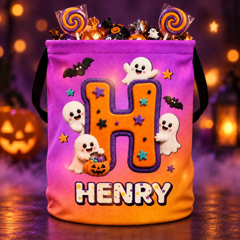 Custom LED Light Bucket Bag - Personalized Halloween Birthday Gifts For Kids - Glow Big Or Go Home