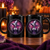 Custom Witchy Black Mug - Personalized Halloween Gifts For Witch, Wife, Daughter, Besties, Sisters, Granddaughter, Grandma, Mom, Yourself - Magic Runs In My Veins