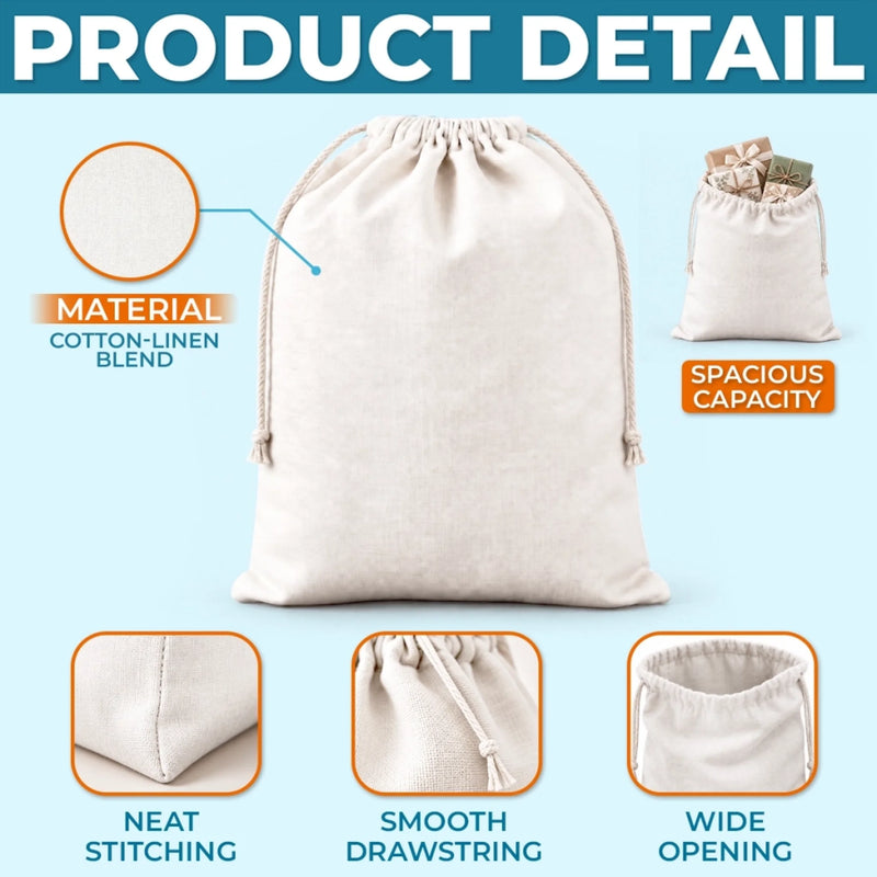 Custom Snowman Drawstring Gift Bag - Personalized Christmas Birthday Gifts For Mom, Dad, Brother, Sister - Chilly Days Warm Happy Smiles