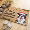 Custom Photo Home Decor Decorative Mat - Personalized  Christmas Birthday Gifts For Dog Cat Lovers, Dog Dad And Mom, Cat Owners - Holiday Patrol Is Watching