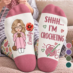 Custom Name Crochet Gifts for Women - Personalized Middle Tube Socks