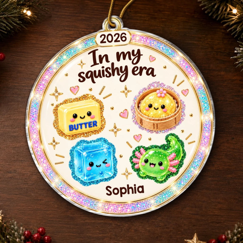 Custom Squishy Acrylic Ornament - Personalized Christmas Birthday Gifts For Kids - All I Want Is More Squishies