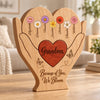 Custom Shaped Wooden Art Puzzle - Personalized Mother's Day Father's Day Birthday Gifts For Mom, Dad, Grandma, Grandpa - Because Of You We Bloom