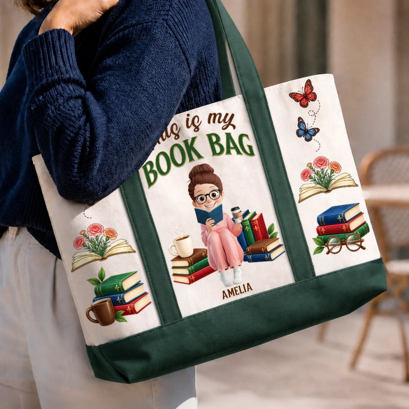 Custom Canvas Tote Bag - Personalized Bookish Gifts For Book Lovers, Bookworms, Readers - Booked And Unbothered