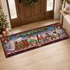 Custom Runner Rug - Personalized Anniversary Christmas Wedding Gifts For Husband And Wife, Dog Cat Lovers - Pure Xmas Furmily Joy
