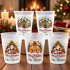 Custom Party Cups - Personalized Christmas Birthday Gifts For Mom, Dad, Brother, Sister - Home For The Christmas Holidays