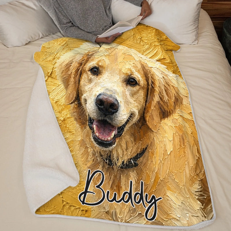 Custom Photo Blanket - Personalized Birthday Gifts For Dog Cat Lovers, Dog Dad And Mom, Cat Owners - Snuggle Up With Fur