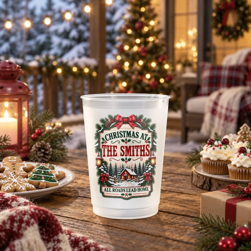 Custom Party Cups - Personalized Christmas Birthday Gifts For Mom, Dad, Brother, Sister - Where Love Always Lives Forever