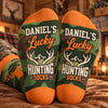 Custom Crew Socks - Personalized Birthday Hunting Gifts For Hunters, Husband, Son, Grandson, Brother, Grandpa, Dad, Yourself - Always Ready For Big Hunts