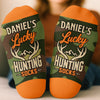 Custom Crew Socks - Personalized Birthday Hunting Gifts For Hunters, Husband, Son, Grandson, Brother, Grandpa, Dad, Yourself - Always Ready For Big Hunts