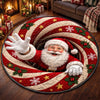 Custom Quilted Round Mat - Personalized Christmas Birthday Gifts For Mom, Dad, Brother, Sister - Welcome To Our Cozy Home