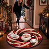 Custom Quilted Round Mat - Personalized Christmas Birthday Gifts For Mom, Dad, Brother, Sister - Welcome To Our Cozy Home