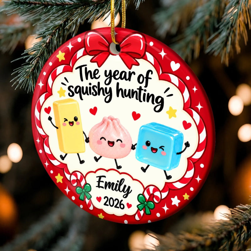 Custom Squishy Ceramic Ornament - Personalized Christmas Birthday Gifts For Kids - Cute Little Holiday Crew