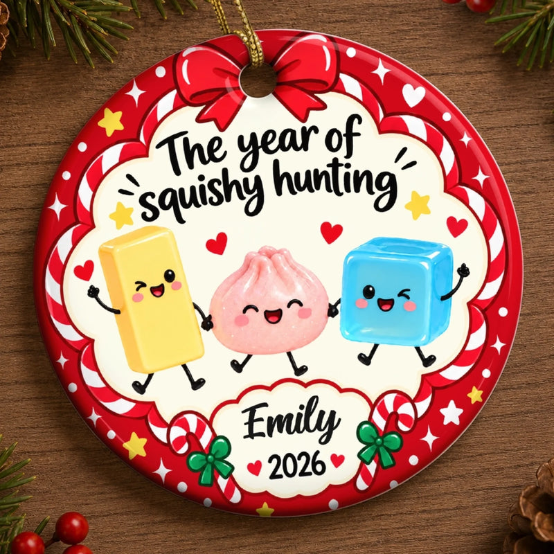 Custom Squishy Ceramic Ornament - Personalized Christmas Birthday Gifts For Kids - Cute Little Holiday Crew