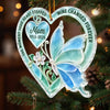 Custom Sea Glass Acrylic Ornament - Personalized Christmas Memorial Sympathy Gifts For Loss Of Mom, Dad - Your Love Is My Legacy