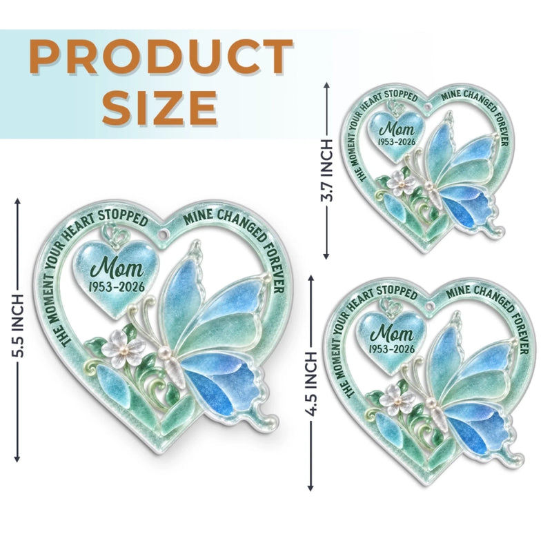 Custom Sea Glass Acrylic Ornament - Personalized Christmas Memorial Sympathy Gifts For Loss Of Mom, Dad - Your Love Is My Legacy
