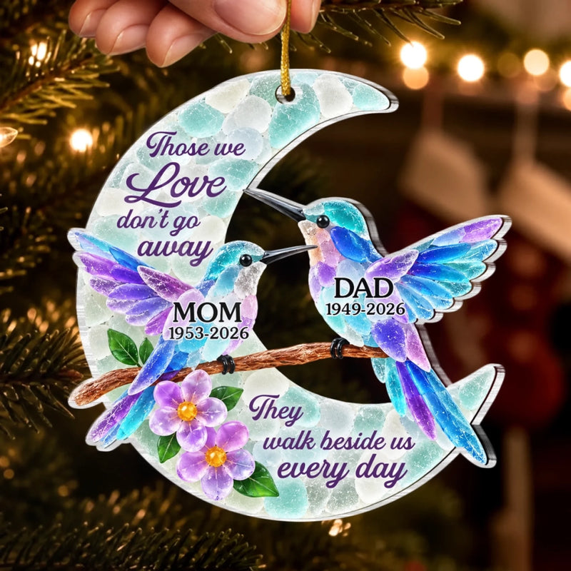 Custom Sea Glass Acrylic Ornament - Personalized Christmas Memorial Sympathy Gifts For Loss Of Mom, Dad - Forever Part Of My Story