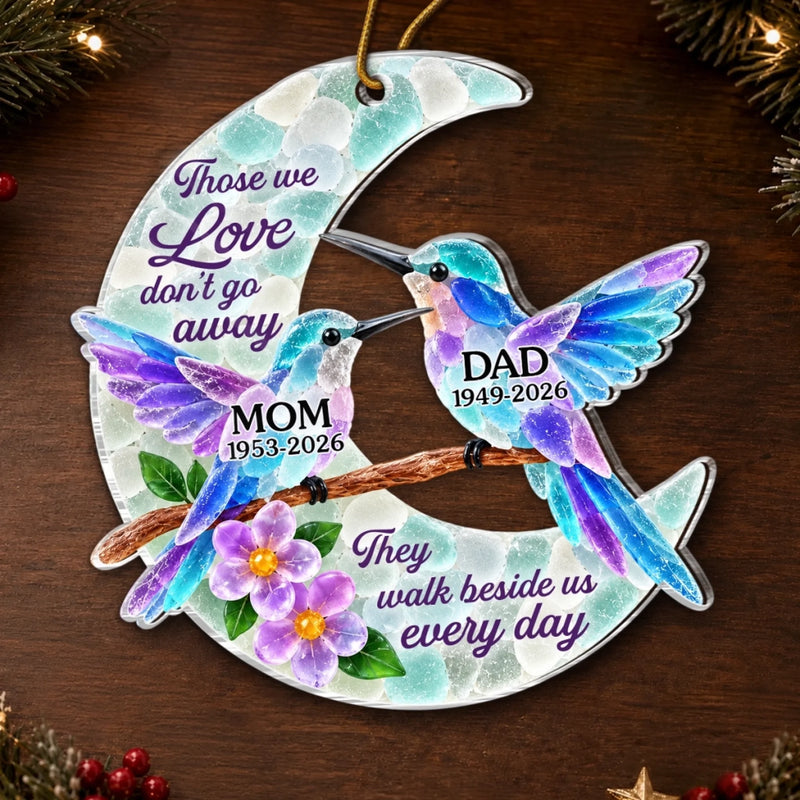 Custom Sea Glass Acrylic Ornament - Personalized Christmas Memorial Sympathy Gifts For Loss Of Mom, Dad - Forever Part Of My Story