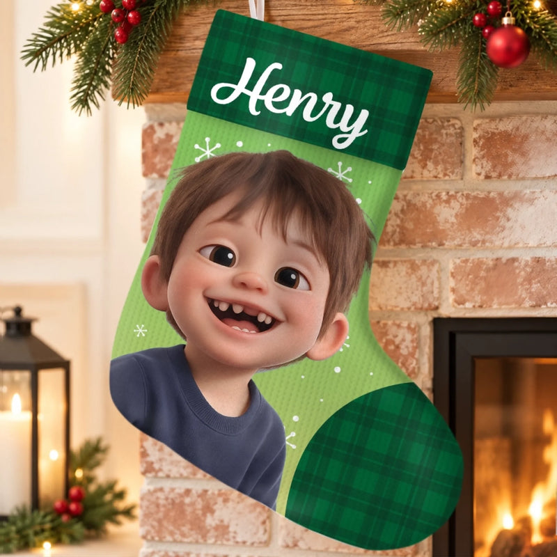 Custom Christmas Stocking - Personalized Christmas Birthday Gifts For Kids - Happy Hearts Full Of Joy