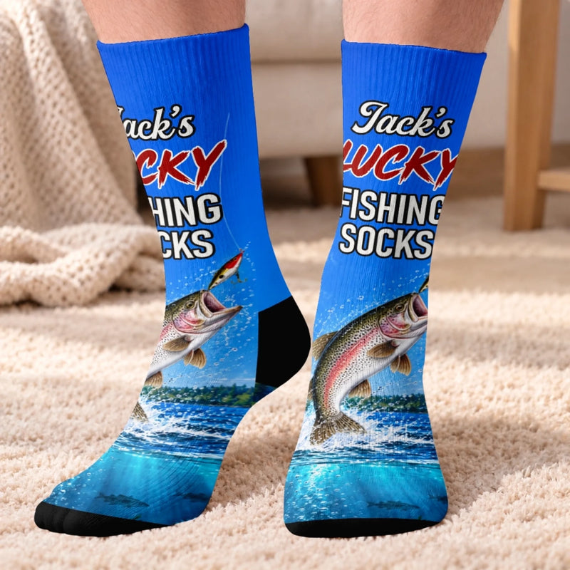 Custom Name Fishing Gifts for Anglers - Personalized Tube Socks