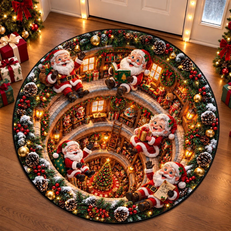 Custom Quilted Round Mat - Personalized Christmas Birthday Gifts For Mom, Dad, Brother, Sister - Cozy Magical Secrets Down Below