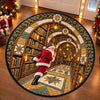 Custom Quilted Round Mat - Personalized Christmas Birthday Gifts For Mom, Dad, Brother, Sister - Welcome To The Secret Library