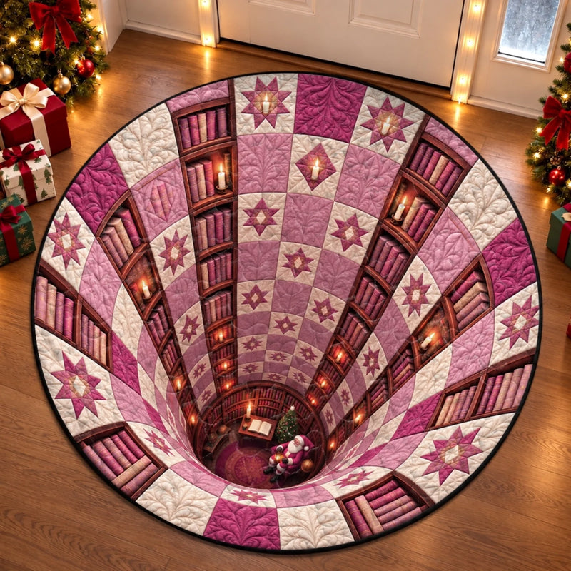 Custom Quilted Round Mat - Personalized Christmas Birthday Gifts For Mom, Dad, Brother, Sister - Home Filled With Pure Magic