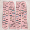 Custom Affirmation Crew Socks - Personalized Birthday Gifts For Wife, Daughter, Besties, Sisters, Granddaughter, Grandma, Mom, Yourself - I Attract, Never Chase