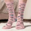 Custom Affirmation Crew Socks - Personalized Birthday Gifts For Wife, Daughter, Besties, Sisters, Granddaughter, Grandma, Mom, Yourself - I Attract, Never Chase