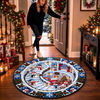 Custom Quilted Round Mat - Personalized Christmas Birthday Gifts For Mom, Dad, Brother, Sister - Warm Wishes In Cozy House