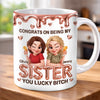 Custom 3D Inflated Effect Printed Mug - Personalized Best Friend Birthday Gifts For Women, Besties, Sisters, BFF - Double Trouble, Forever Love