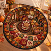 Custom Quilted Round Mat - Personalized Birthday Gifts For Mom, Grandma - Cozy Autumn Days Full Love