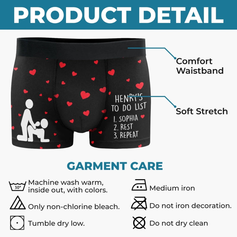 Custom Boxer Briefs, Men's Boxers - Personalized Anniversary Wedding Gifts For Husband And Wife, Him And Her - Property Of My Queen