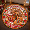 Custom Gingerbread Quilted Round Mat - Personalized Christmas Birthday Gifts For Mom, Dad, Brother, Sister - Keep Calm And Build Gingerbread Houses