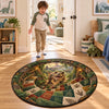 Custom Quilted Round Mat - Personalized Birthday Gifts For Kids - Happy Wonders Under Your Feet