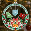 Custom Long Distance Acrylic Ornament - Personalized Christmas Birthday Gifts For Mom, Dad, Brother, Sister - Together In Every Season