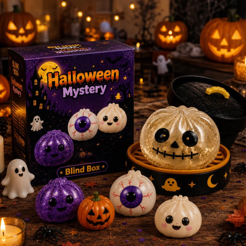 Halloween Dumpling Squishy Blind Box - Halloween Birthday Gifts For Mom, Dad, Brother, Sister, Kids - Glow Up Your Squish