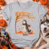 Custom Photo T-shirt, Hoodie - Personalized Birthday Gifts For Dog Cat Lovers, Dog Dad And Mom, Cat Owners - Falling Leaves, Wagging Tails